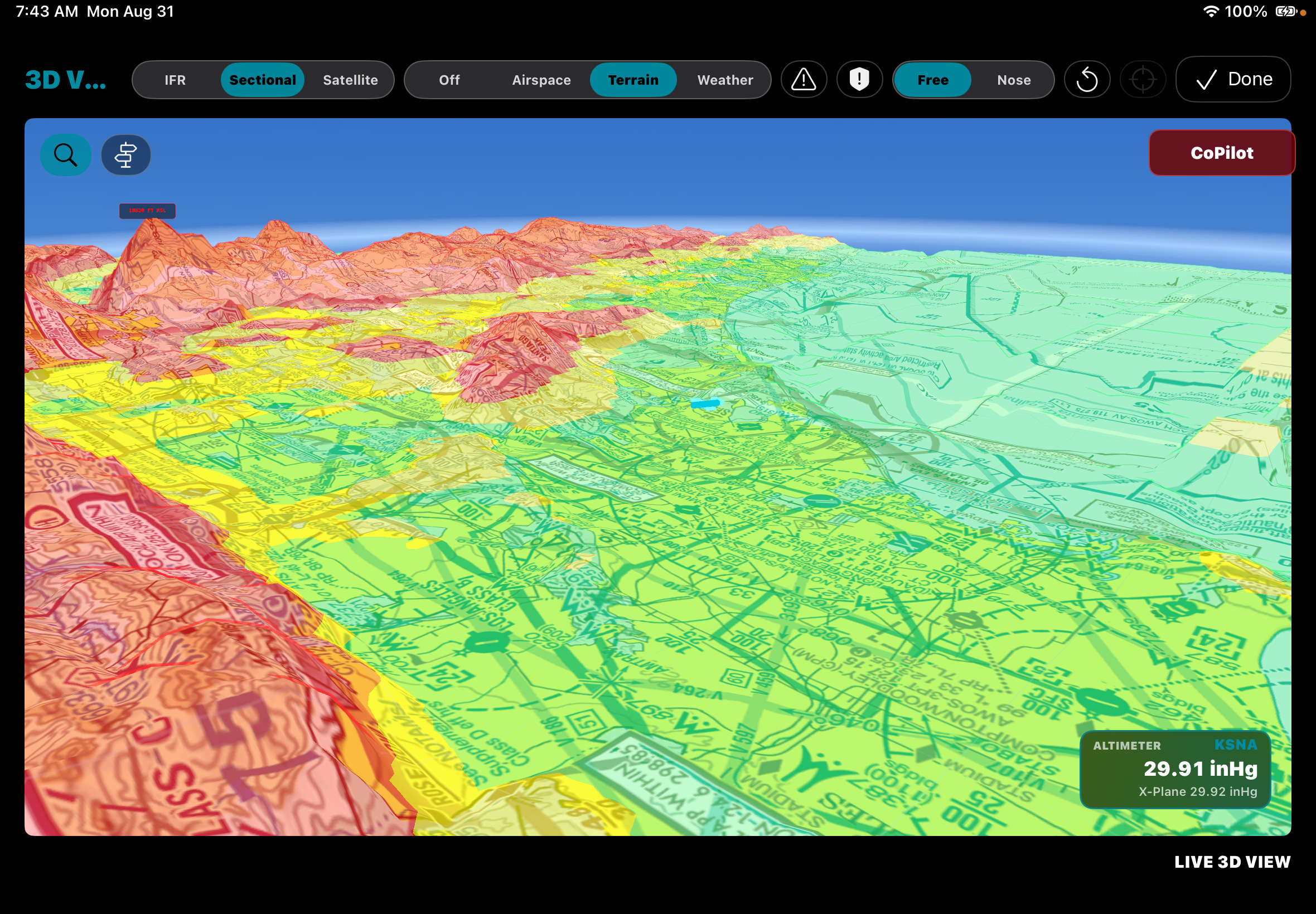 QuextFlight flight planning display